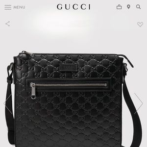 Authentic Gucci Genuine Leather Messenger Bag